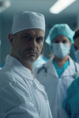 Poster - A group of doctors standing next to each other. Suitable for medical and healthcare concepts