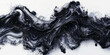 black ultra fluid and oily explosion isolated white wide panorama background 