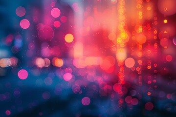 Poster - This image showcases a mesmerizing array of vibrant bokeh lights, creating a dreamy and ethereal visual experience that captivates and delights the viewer