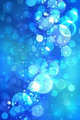 Poster - Interconnected dots on vibrant blue background symbolize communication in abstract concept