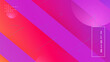 Abstract Banner. Space Summer Background. Purple Modern Design. Vector Concept. Neon Geometric Composition. Spectrum Ux. Dark Landing Page. Pink Abstract Banner