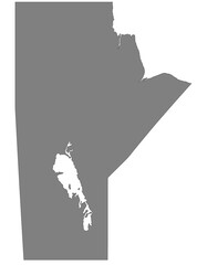 Canvas Print - Outline of the map of  Canada, Manitoba