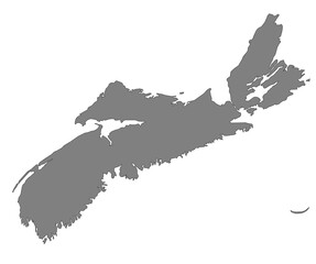 Canvas Print - Outline of the map of  Canada, Nova Scotia
