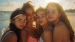 © cff999 - Group of beautiful young women enjoying their vacation on a beach