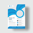 © Mahbubul Alam Saif - Corporate modern blue Business flyer template vector design for advertise, promotion, presentation. Print ready A4 Brochure design, layout standard poster, flyer.