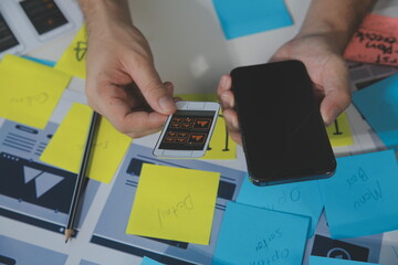ux graphic designer creative sketch planning application process development prototype wireframe for