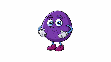 Aufkleber - A bruise on the upper arm dark purple in color and about the size of a baseball. It is tender to the touch and causes a dull ache.. Cartoon Vector