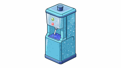 Wall Mural - A circular plastic object that sits on a countertop and has a small compartment on top for filling with water. It has a nozzle on the side and a. Cartoon Vector