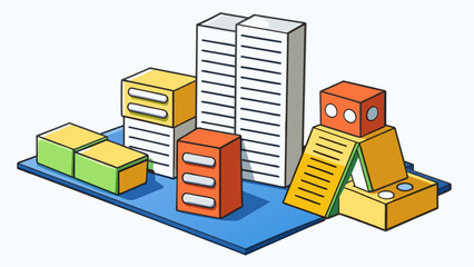 Poster - A contract is like a set of building blocks where each block represents a clause or condition that must be met for the whole structure to be solid and. Cartoon Vector