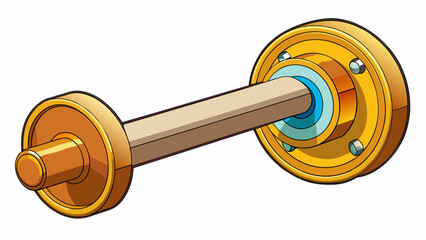 Aufkleber - A door handle suddenly breaks requiring reactive maintenance to replace it. The object is a long metal handle with a rounded grip and a latch. Cartoon Vector