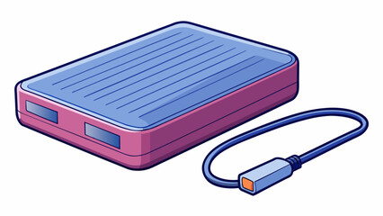 Poster - A disk can also refer to the external hard drive of a computer. It is a rectangular device with a smooth glossy surface used for storing large amounts. Cartoon Vector