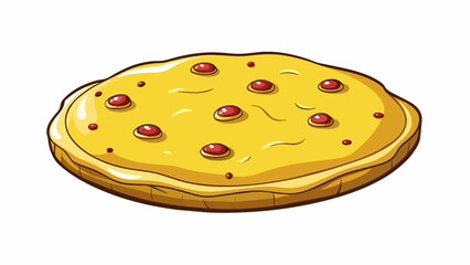 Poster - A flat thin cookie with a shiny glaze and a crunchy texture. It has a burst of tart lemon flavor and is studded with small pieces of dried. Cartoon Vector