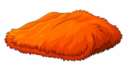 Poster - A fluffy soft piece of fabric in a cheerful shade of orange perfect for wrapping up in on a chilly day.. Cartoon Vector