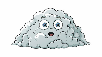 Poster - A heavy suffocating fog obscuring your vision and making it difficult to breathe.. Cartoon Vector