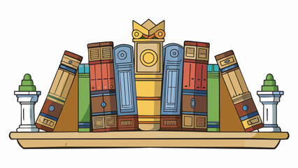 Poster - A library filled with ancient books and mcripts its reputation established for its wealth of knowledge cultural significance and preservation of. Cartoon Vector
