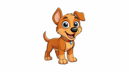 Poster - A loyal and playful puppy constantly eager to please and always by your side through thick and thin.. Cartoon Vector