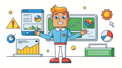Poster -  Animated graphics enhance visual appeal and make information easy to interpret . Cartoon Vector