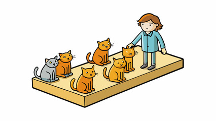 Poster - A person assumes that all cats are independent creatures who prefer to be left alone. This assumption is based on the characteristic of cats being. Cartoon Vector