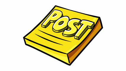 Poster - A postit stuck on a computer screen featuring bold block letters in bright yellow with a frantic tone and underlined multiple times for emphasis.. Cartoon Vector