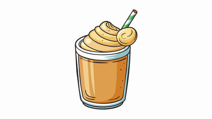 Poster - A protein smoothie This combination includes ingredients such as almond milk banana peanut butter and protein powder blended together to create a. Cartoon Vector
