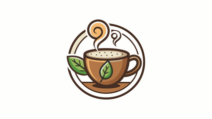 Poster - A proposal for a new logo and branding for a local coffee shop. The logo design incorporates a whimsical coffee cup with steam rising from it. Cartoon Vector