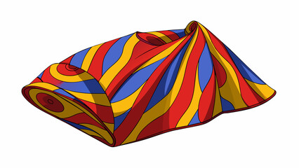 Aufkleber - A rectangular piece of fabric typically made of cotton or linen with intricate patterns and colors. It is durable and can withstand multiple folds and. Cartoon Vector
