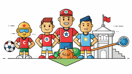 Poster - A republic can be compared to a sports team where each player has their unique strengths and abilities that contribute to the overall success of the. Cartoon Vector