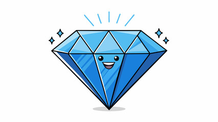 Sticker - A sparkling diamond formed under immense pressure and carefully to perfection. Its flawless surface symbolizes the refinement and hard work needed to. Cartoon Vector