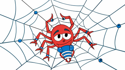 Poster - A tangled web Politics can be likened to a tangled web of relationships and alliances. Just like how a spiders web is intricately woven and connected. Cartoon Vector
