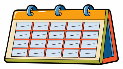 Aufkleber - A weekly schedule This schedule is a simple list organized by days of the week. It has no specific time frames and is used for planning tasks and. Cartoon Vector