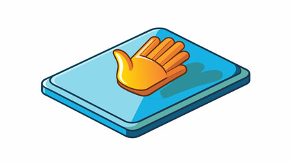 Poster - A warm velvety touch against the skin as a hand reaches out to caress a smooth glossy surface.. Cartoon Vector
