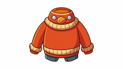 Poster - A wellloved and cozy sweater could symbolize a nurturing and caring personality. The sweater is warm and comforting much like how this type of person. Cartoon Vector