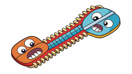 Poster - A zipper closing A zipper has two separate sides with teeth that interlock and hold them together. This illustrates the idea of union where two. Cartoon Vector