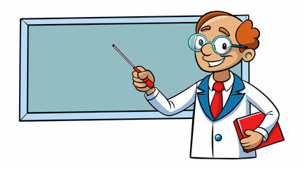 Aufkleber - During a class discussion the professor paced back and forth at the front of the room occasionally pausing to scribble notes on the whiteboard. Their. Cartoon Vector