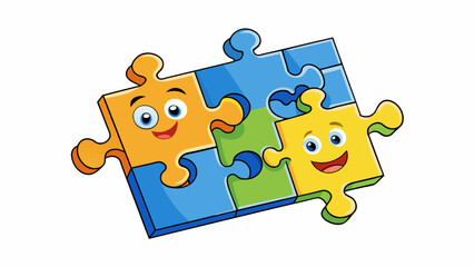 Fototapete - Its like solving a puzzle thats missing a few pieces. You have to analyze the remaining pieces and figure out how they fit together to complete the. Cartoon Vector
