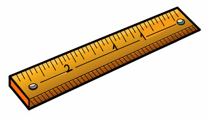 Poster - Light and flexible The wooden ruler was a handy tool for measuring and drawing straight lines. Its light weight made it easy to carry around and its. Cartoon Vector