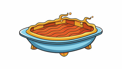 Poster - Lukewarm bathwater As you dip your toe into the water you can feel that it is neither hot nor cold. Its a comfortable temperature warm enough to relax. Cartoon Vector