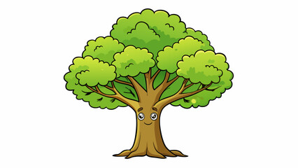 Aufkleber - Like a mighty oak tree the leader provided shade and shelter for their team. They were strong and firmly rooted able to weather any challenges that. Cartoon Vector