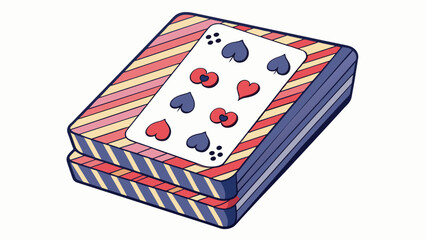 Poster - pattern variation a pack of playing cards each with a unique design on the back such as stripes dots