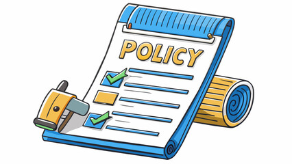 Poster - Policy E is like a contract outlining the responsibilities and obligations of both parties involved. Just like how a contract sets expectations and. Cartoon Vector
