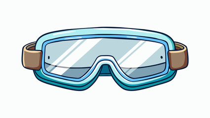 Poster - Safety Goggles A pair of clear plastic goggles that cover the eyes and wrap around the sides of the head. They have adjustable ss and are worn to. Cartoon Vector