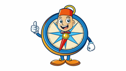 Poster - The leader was like a compass always pointing their team in the right direction. They possessed a keen sense of direction and purpose guiding their. Cartoon Vector