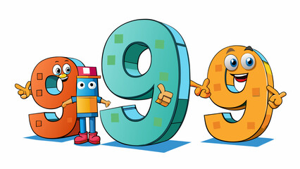Poster - The number system consisting of digits 09 provides the basis for all mathematical calculations. Its simple but powerful structure allows for complex. Cartoon Vector