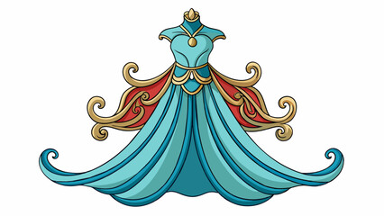 Poster - The outcome of the fashion show was a display of elegant and intricate designs with flowing fabrics and intricate embellishments.. Cartoon Vector