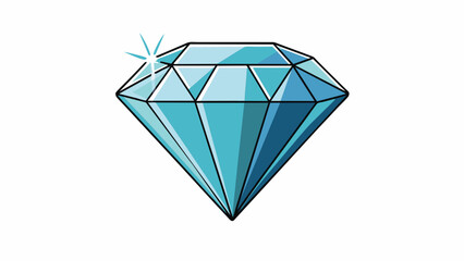Poster - This small but exquisite diamond glimmers in the sunlight due to its high clarity and perfect .. Cartoon Vector