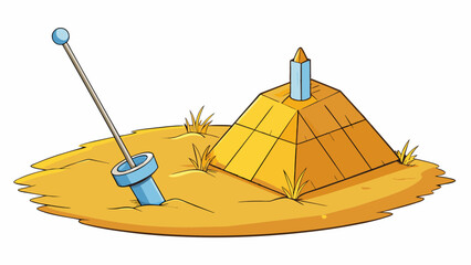 Poster - Troubleshooting is like finding a needle in a haystack. You have to carefully search through each strand of hay to find the needle and determine why. Cartoon Vector
