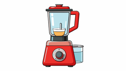 Wall Mural - With a unique cylindrical shape and a bold red color this industrial blender stands out in any kitchen. Equipped with a variable speed control dial. Cartoon Vector