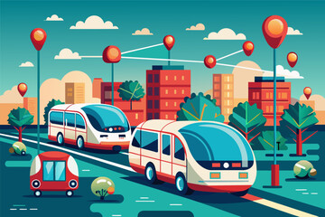 Poster - self-driving pod that connects to others to form a high-speed transportation network