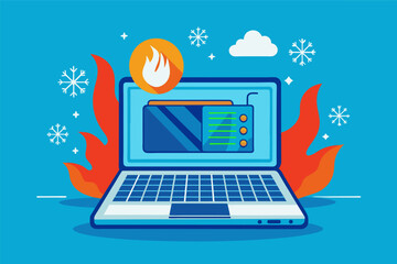 Aufkleber - self-cooling laptop that maintains optimal temperature during heavy use