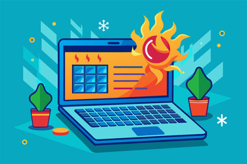 Aufkleber - self-cooling laptop that maintains optimal temperature during heavy use